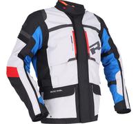 Richa Brutus Gore-Tex chaqueta textil impermeable para motocicletas, Gris claro/azul, Talla S