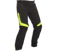 Richa Colorado Pantalones textiles impermeables para mujer de motocicleta, negro-amarillo, tamaño 2XL