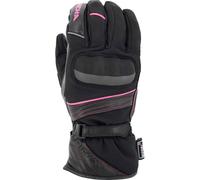 Richa Ella Guantes de moto impermeables para mujer, negro-rosa, tamaño L