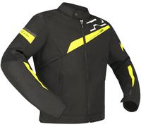 Richa Gotham 3 WP Chaqueta textil de moto impermeable, negro/amarillo, Talla XL