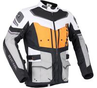 Richa Infinity 2 Adventure chaqueta textil impermeable para motocicleta, negro/gris/naranja, Talla M