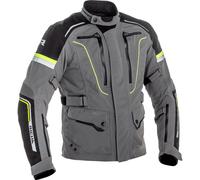 Richa Infinity 2 Pro Chaqueta textil de moto, negro-gris-amarillo, tamaño L para Hombres