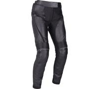 Richa Laura Pantalones de cuero perforados para mujer para motocicleta, negro, tamaño 36