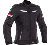 Richa Lena 2 impermeable Chaqueta textil de motocicleta para mujer, negro-rosa, tamaño M