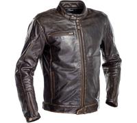Richa Normandie Chaqueta de cuero para moto, Marrón oscuro, Talla 60