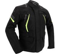 Richa Phantom 3 chaqueta textil impermeable para motocicleta, negro/amarillo, Talla 6XL