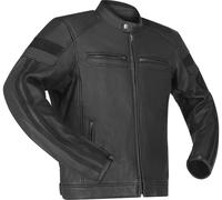 Richa Retro Racing 4 Black Edition Chaqueta de cuero para moto, negro, tamaño 50 para Hombres