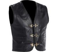 Richa Sadic Gilet Chaleco de moto sin cordones, negro, Talla XS
