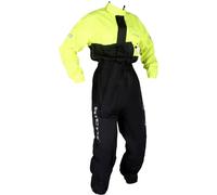 Richa Simple Traje de lluvia de motocicleta de una pieza, negro-amarillo, tamaño 4XL para Hombres