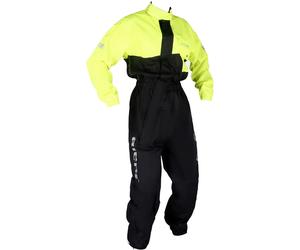 Richa Simple Traje de lluvia de motocicleta de una pieza, negro-amarillo, tamaño XL para Hombres