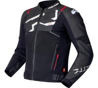Richa Stradale Evo Chaqueta de cuero de moto, Negro/Blanco, Talla 58