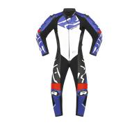Richa Stradale GP - Traje de Moto de Piel 1 Pieza Azul/Blanco/Negro56 Azul,Blanco,Negro