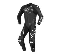 Richa Stradale GP - Traje de Moto de Piel 1 Pieza Negro/Blanco56 Negro,Blanco