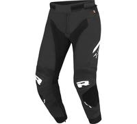 Richa Stradale Pantalones de cuero para moto, negro-blanco, tamaño 52 para Hombres