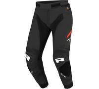 Richa Stradale Pantalones de cuero para moto, negro-rojo, tamaño 46 para Hombres