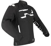 Richa Stradale Tex WP Chaqueta textil de moto impermeable, negro-blanco, tamaño L para Hombres