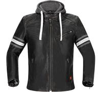 Richa Toulon 2 Chaqueta de cuero para moto, negro-gris, tamaño 46