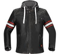 Richa Toulon 2 Chaqueta de cuero para moto, negro-rojo, tamaño 54 para Hombres