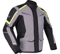 Richa Tundra chaqueta textil impermeable para motocicleta, negro-gris-amarillo, tamaño 2XL para Hombres