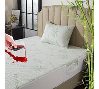 RICHAIR - Protector Colchón 80x200 Impermeable, Funda de Colchón de Bambú con una Funda de Almohada, Funda de Colchón Transpirable y Antiácaros Oeko-Tex