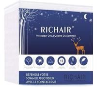 RICHAIR - Protector de colchón de 120 x 190 cm, Impermeable y Transpirable, Gorro de 30 cm - Alfombra silenciosa y ultraabsorbente, hipoalergénica, anticarian y bacterianos