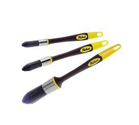 Richard 13400 Elegance Trim Paint Brush 5/8", 3/4" y 1", Paquete de 3. Herramienta de Pintura de Bordes, Herramienta de Pintura de Recorte, Herramienta de Corte para Ventanas y techos. Cerdas sin