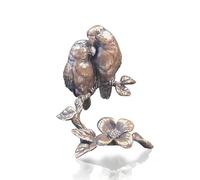 Richard Cooper Butler & Peach 2097 - Par de tortolitos (bronce fundido en caliente, tamaño pequeño)