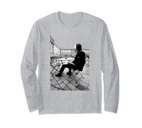 Richard Hawley de pie en el Borde del Cielo por Andy Willsher Manga Larga