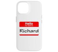 Richard, Hola, me llamo Etiqueta, Insignia Carcasa para iPhone 14