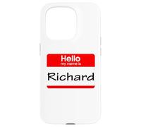 Richard, Hola, me llamo Etiqueta, Insignia Carcasa para iPhone 15 Pro