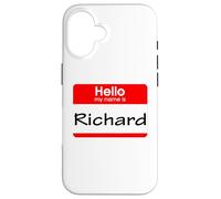 Richard, Hola, me llamo Etiqueta, Insignia Carcasa para iPhone 16