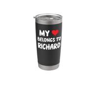 Richard - Mi corazón pertenece a Richard - Amor Vaso térmico de acero inoxidable de doble pared