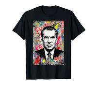 Richard Nixon Vintage Pop Art Histórico Líder Americano Camiseta