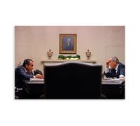 Richard Nixon y el presidente Lyndon B. Johnson se encuentran en la Casa Blanca antes de la nominación de Nixon en julio de 1968, póster decorativo para dormitorio, lienzo decorativo