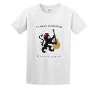 Richard Thompson Acoustic S Men's T-Shirt Unisex White Cotton Hip Hop Print tee Shirts XL