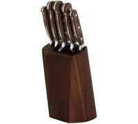 Richardson Sheffield Bloque de 5 cuchillos de cocina mango de madera de pakka