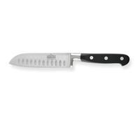 RICHARDSON SHEFFIELD Cuchillo Santoku de Acero Inoxidable de Grado más Fino V Sabatier, Acero Inoxidable, Negro, 12,5 cm