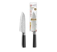 Richardson Sheffield - Cuchillo Santoku Katana (acero inoxidable 13 C, acabado satinado, hoja de 17,5 cm), color negro