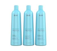 Richee Professional | BB Cream Protein Kit | Tratamiento Alisador Profesional, Champú, Máscara y Crema, 3 Botellas de 1000 ml, Para Cabello Voluminoso e Indisciplinado