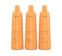 Richee Professional | Set de cuidado capilar de Argan & Ojon | Tratamiento profesional | 3 piezas: champú de 1000 ml, acondicionador Beauty Control de 1000 ml y mascarilla de 1000 g