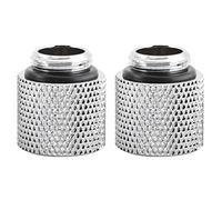 Richer-R 2PCS Tornillo Asiento de Rosca para Refrigeración por Agua de Computadora,Adaptador de Accesorios de Refrigeración de Agua(Cobre,Plata)(15mm)