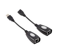 Richer-R - Adaptador USB a RJ45 (USB 2.0 a RJ45, cable adaptador de red Ethernet, cable con cable, ideal para usar con cámaras USB, impresoras, cámaras web, teclado, extensiones de ratón y cualquier dispositivo externo)