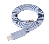 Richer-R Cable USB a RJ45, USB2.0 Macho a RJ45 Macho CAT5 Cable Plano de Consola Serie para Routers Switches para (Cisco) Routers, Huawei, Juniper, 3COM, Ruijie Routers/Switches/Ap Wir