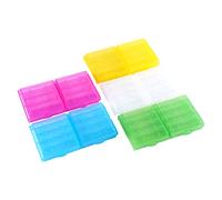 Richer-R Caja de Almacenamiento de batería, 5 Colores, Multifuncional, Transparente, Caja de Almacenamiento de plástico Duro AA AAA (10 Unidades)