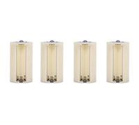 Richer-R Mini Adaptadores de Batería Portátil,Convertidores 3 Pilas AA a una Batería D(4 Piezas,Blanco)