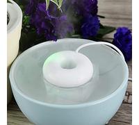 Richer-R Mini humidificador portátil con forma de dona, atomización USB, para casa, oficina, coche, color blanco