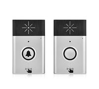 Richer-R Mini Timbre Intercomunicador Dual,Timbre para Puerta Inalámbrico Portátil,2.4 GHz WiFi Timbre de Casa a un Rango de 300m,Doorbell para Hogar/Fábrica/Hotel/Mercado,etc.