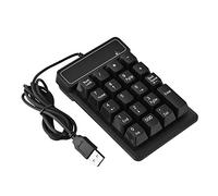 Richer-R - Teclado Digital de 1,5 m / 5 ft USB con Cable Completo 19 Teclas Teclado numérico Llave 000 añadido para Windows PC de Escritorio portátil (Negro)