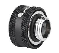 Richer-R Tubo Duro de Acrílico Rígido para Refrigeración por Agua,Kit de Accesorios de Compresión(YGKN-C14MM,Latón)(4PCS Negro)