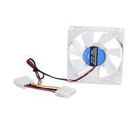 Richer-R Ventilador de enfriamiento LED, 80mm Luz LED 12V 4Pin Silenciar Caja de PC Ventilador de enfriamiento Refrigerador de computadora con una Interfaz de alimentación de 4 Pines(Azul)
